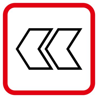 Shift Sol vektör simgesi bir çerçeve içinde