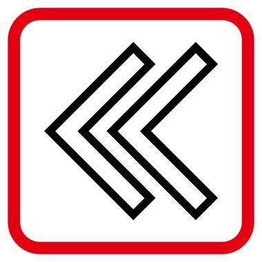 Shift Sol vektör simgesi bir çerçeve içinde