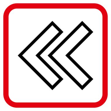 Shift Sol vektör simgesi bir çerçeve içinde