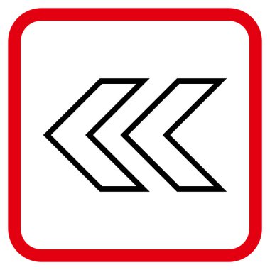 Shift Sol vektör simgesi bir çerçeve içinde