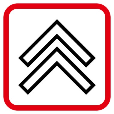 Vektör simgesi bir çerçeve içinde yukarı kayması