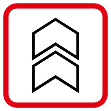 Vektör simgesi bir çerçeve içinde yukarı kayması