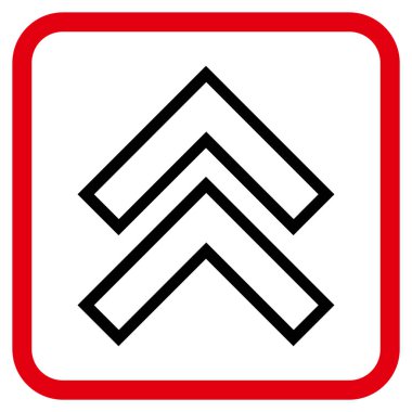 Vektör simgesi bir çerçeve içinde yukarı kayması