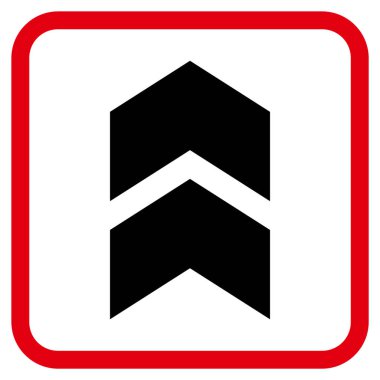 Vektör simgesi bir çerçeve içinde yukarı kayması