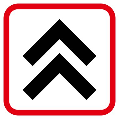 Vektör simgesi bir çerçeve içinde yukarı kayması