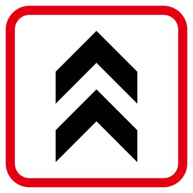 Vektör simgesi bir çerçeve içinde yukarı kayması