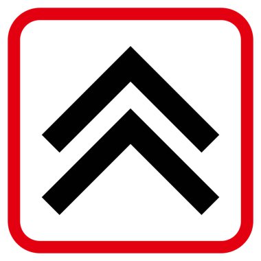 Vektör simgesi bir çerçeve içinde yukarı kayması