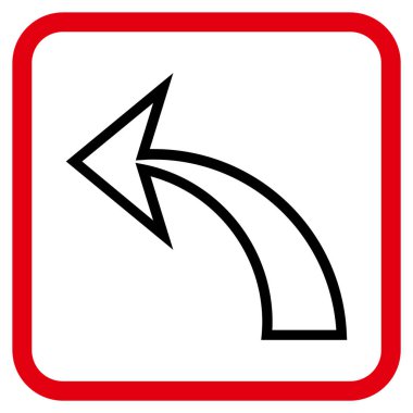 Vektör simgesi bir çerçeve içinde geri al