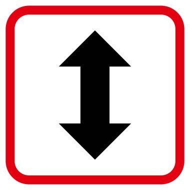 Dikey Exchange oklar bir çerçeve içinde simge vektör