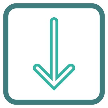 Vektör simgesi bir çerçeve içinde aşağı ok