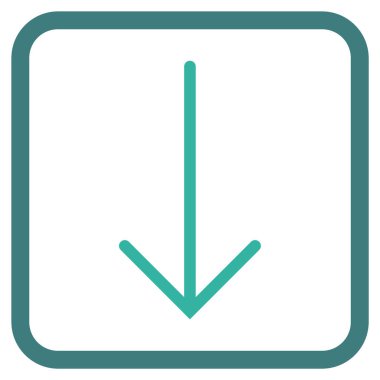 Vektör simgesi bir çerçeve içinde aşağı ok