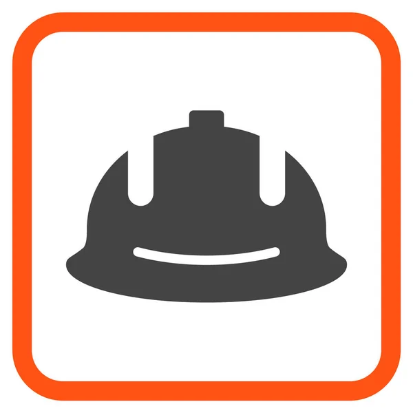 Casco de construcción Vector icono en un marco — Vector de stock