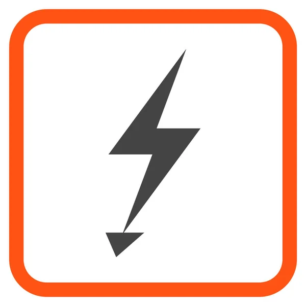 Elektrostreikvektorsymbol in einem Rahmen — Stockvektor