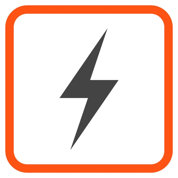 Elektriciteit Vector Icon In een Frame — Stockvector