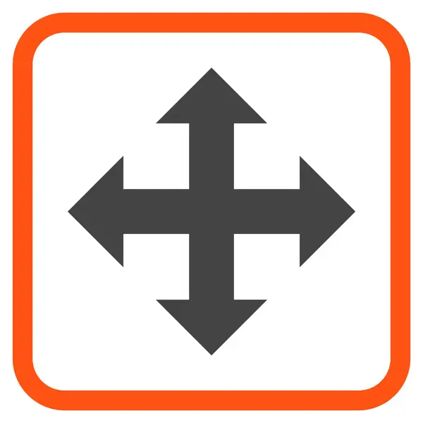 Expandera vektor ikonen i en ram — Stock vektor