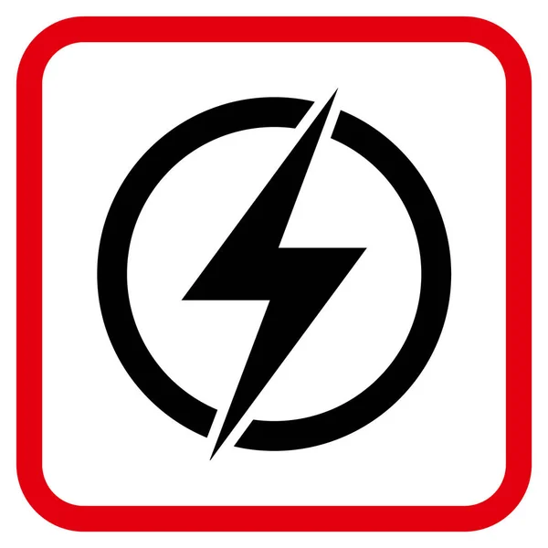 Ícone de vetor de eletricidade em um quadro —  Vetores de Stock