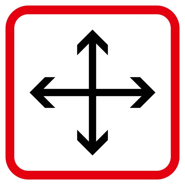 Pfeil-Vektor-Symbol in einem Rahmen erweitern — Stockvektor