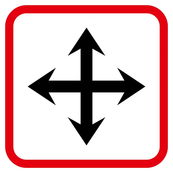 Pfeil-Vektor-Symbol in einem Rahmen erweitern — Stockvektor