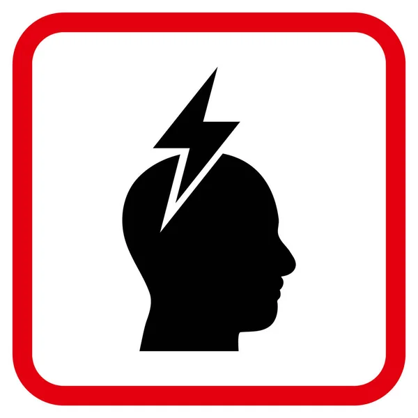 Headache Vector Icon In a Frame — Stock Vector
