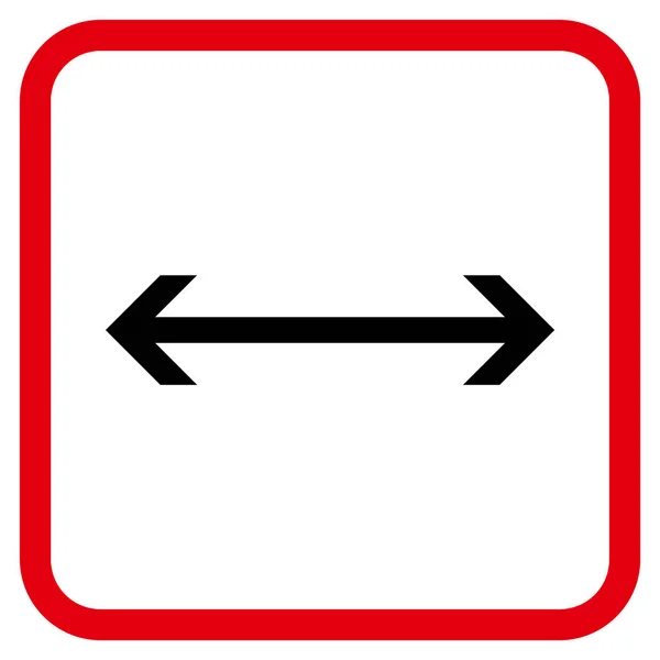 Icône vectorielle à bascule horizontal dans un cadre — Image vectorielle