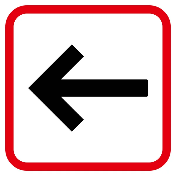 Balra nyíl vektor ikonjára a keretben — Stock Vector