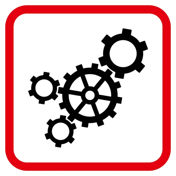 Mecanismo Vector icono en un marco — Vector de stock