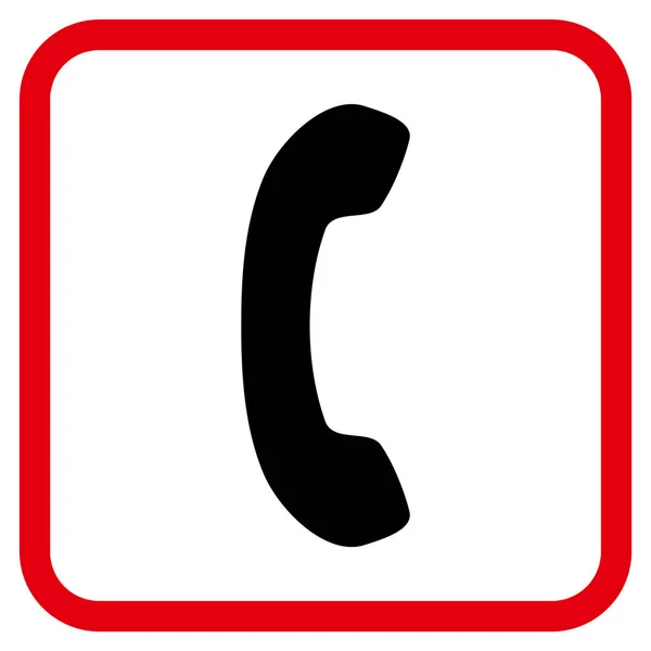 Telefon-Empfänger-Vektorsymbol in einem Rahmen — Stockvektor