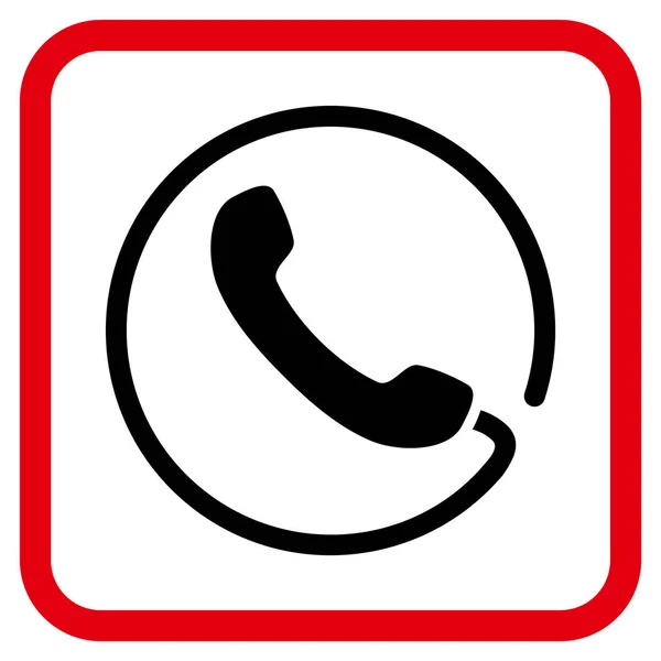 Telefon-Vektor-Symbol in einem Rahmen — Stockvektor