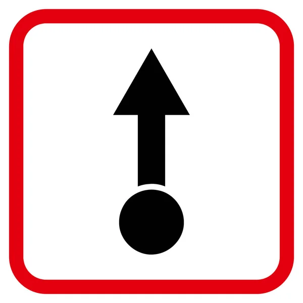 Vektor-Symbol in einem Rahmen hochziehen — Stockvektor