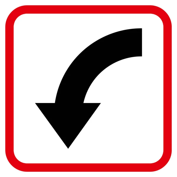 Vektor-Symbol in einem Rahmen nach unten drehen — Stockvektor
