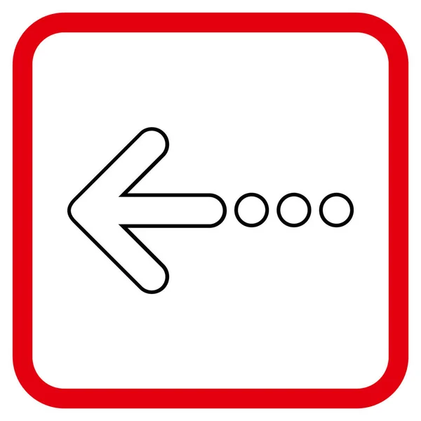 Invia icona vettoriale sinistra in una cornice — Vettoriale Stock