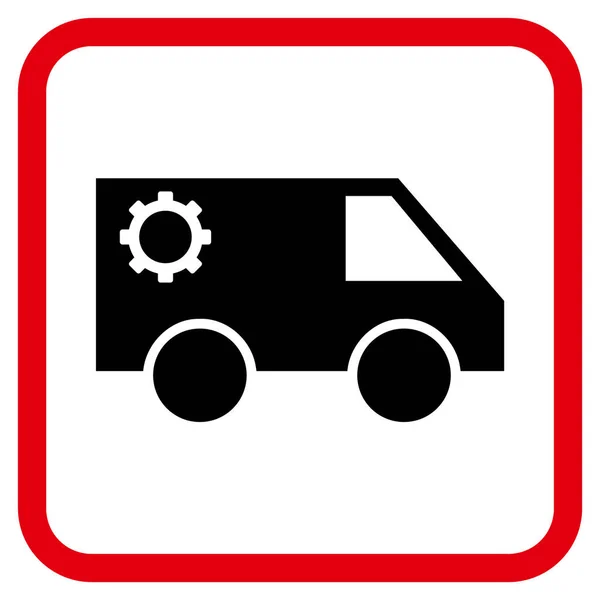 Usługi samochód wektor ikona w ramce — Wektor stockowy