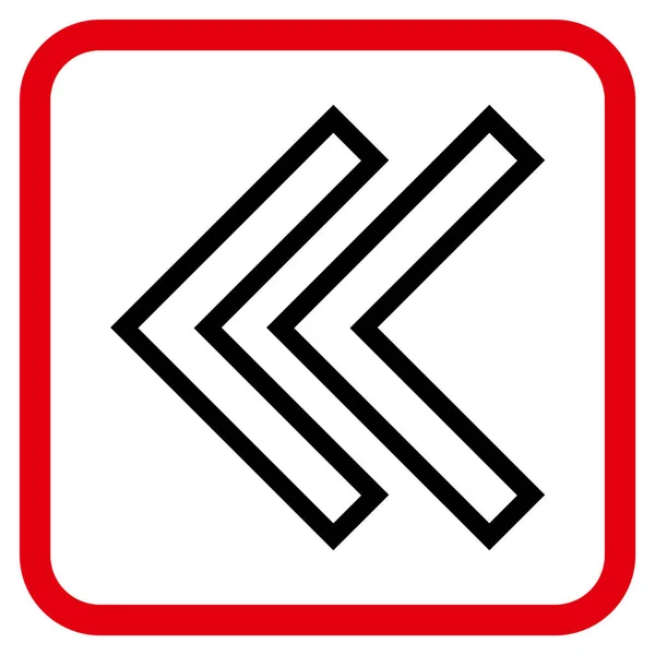 Verschiebe das linke Vektorsymbol in einen Rahmen — Stockvektor