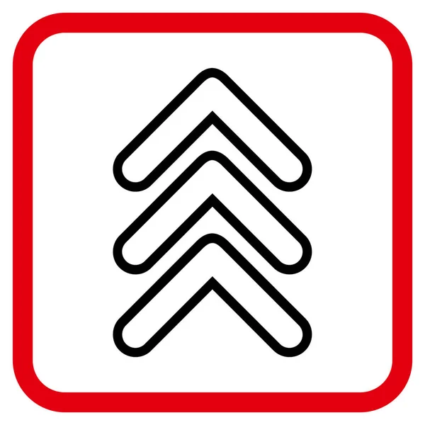Tripla puntatore su icona vettoriale in una cornice — Vettoriale Stock