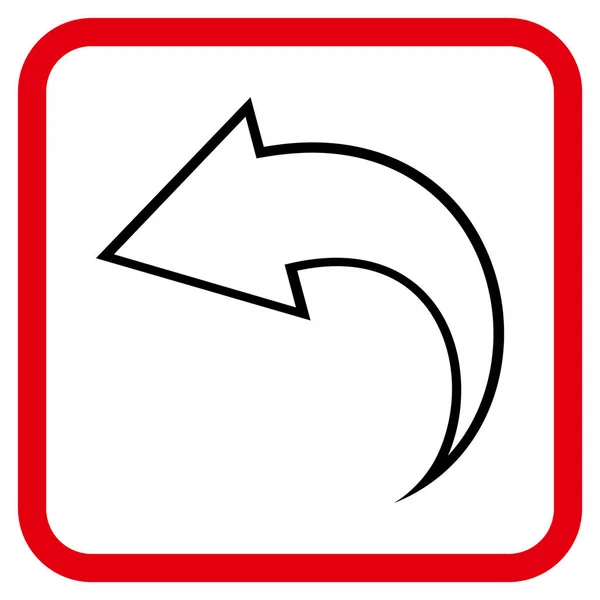 Vektor-Symbol in einem Frame rückgängig machen — Stockvektor