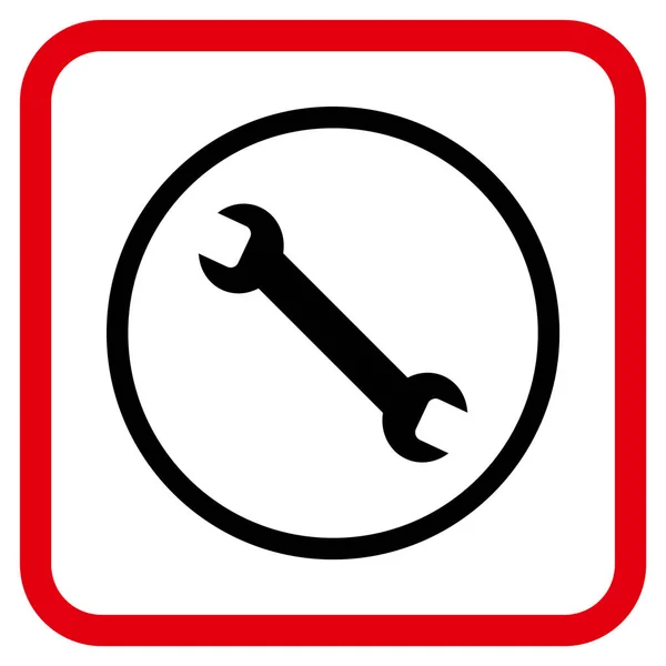 Wrench Vector Icon In a Frame — Stock Vector