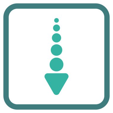 Vektör simgesi bir çerçeve içinde aşağı ok