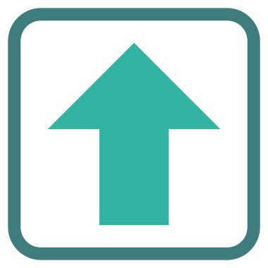 Vektör simgesi bir çerçeve içinde yukarı ok