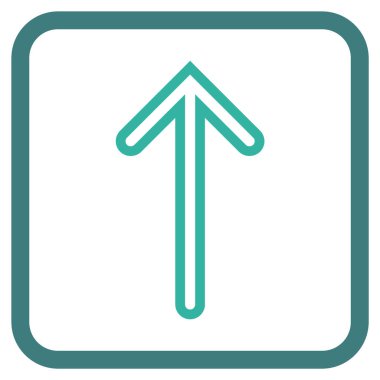 Vektör simgesi bir çerçeve içinde yukarı ok