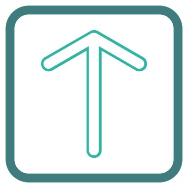 Vektör simgesi bir çerçeve içinde yukarı ok