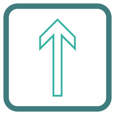 Vektör simgesi bir çerçeve içinde yukarı ok