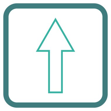 Vektör simgesi bir çerçeve içinde yukarı ok