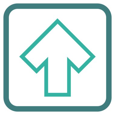 Vektör simgesi bir çerçeve içinde yukarı ok