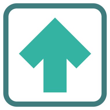 Vektör simgesi bir çerçeve içinde yukarı ok