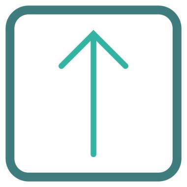 Vektör simgesi bir çerçeve içinde yukarı ok