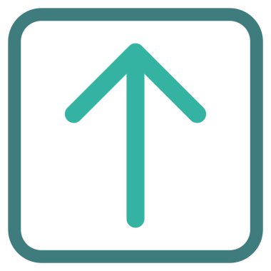 Vektör simgesi bir çerçeve içinde yukarı ok