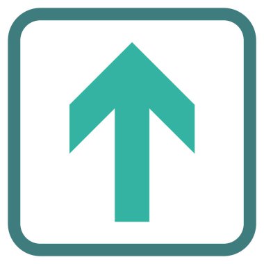 Vektör simgesi bir çerçeve içinde yukarı ok