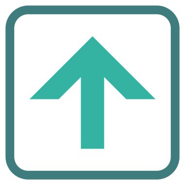 Vektör simgesi bir çerçeve içinde yukarı ok