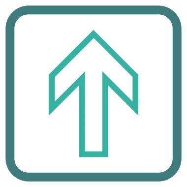 Vektör simgesi bir çerçeve içinde yukarı ok