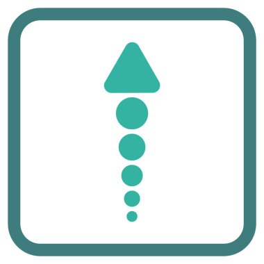 Vektör simgesi bir çerçeve içinde yukarı ok